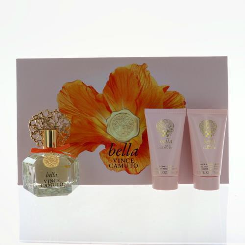 Vince Camuto Bella 3 Piece Gift Set For Women With 3.4 Oz EDP Spray + 2.5  Oz Body Lotion + 2.5 Oz Shower Gel