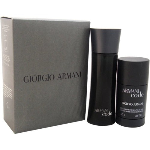 Armani Code 2 Piece Gift Set For Men With 2.5 Oz EDT Spray 2.5