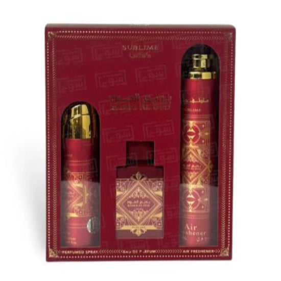 Lattafa Badee Al Oud Sublime 3 Piece Gift Set