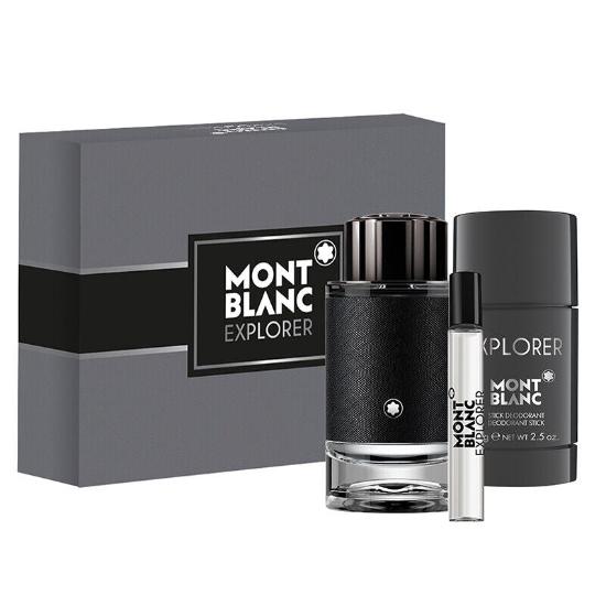 Mont Blanc Explorer 3 Piece Gift Set For Men