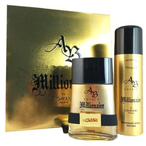 AB Spirit Millionaire by Lomani for Men - 2 Pc Gift Set 3.4oz  EDT Spray, 6.8oz Deodorant Spray : Beauty & Personal Care