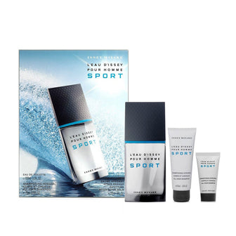 L'Eau D'Issey Pour Homme Sport By Issey Miyake 3.4 Oz Edt Spray + 1.0 Oz  Aftershave Balm + 2.5 Oz All Over Shower Gel