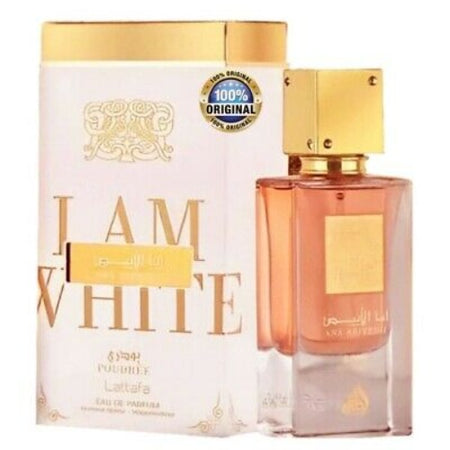 lattafa i am white leather